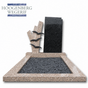 Bijzonder grafmonument, boom met vogels