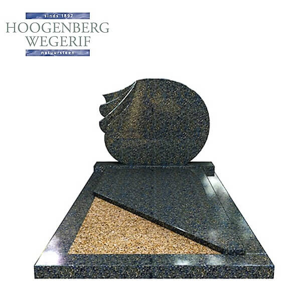 Donker graniet grafmonument