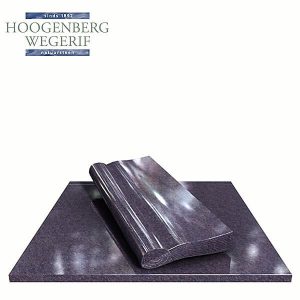 Graniet grafzerk in de vorm van een boek