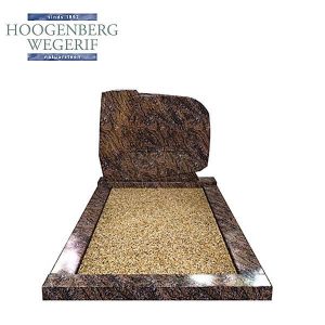 Donker bruin gepolijst graniet grafmonument