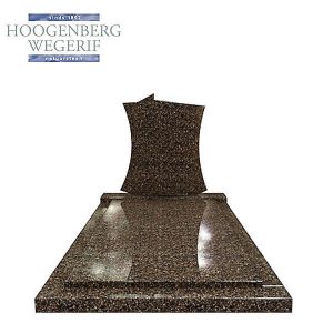 Grafsteen uitgevoerd in Star Galaxy graniet