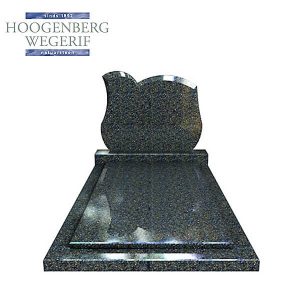 Donkergroen gepolijst graniet grafmonument