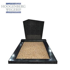 Eenvoudig grafmonument , punt model met marmergrint