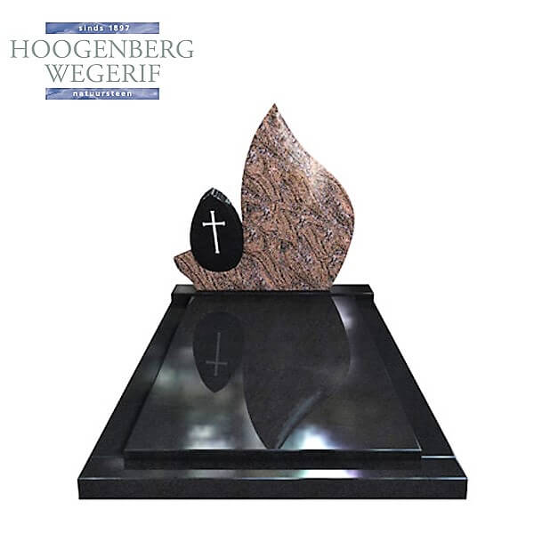 Grafmonument in vlamvorm