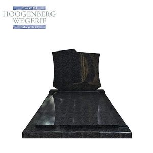 Grafsteen gepolijst donker grijs graniet