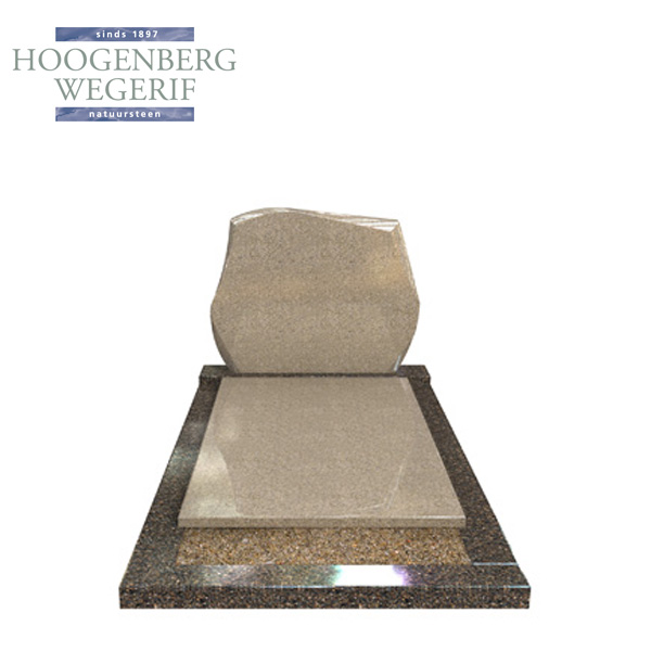 Licht en donkerbruin grafmonument