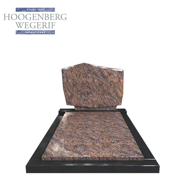 Rood / paars graniet grafmonument