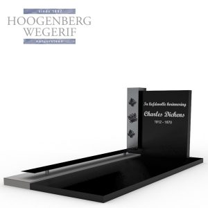 Grafmonument uitgevoerd in combinatie graniet en RVS