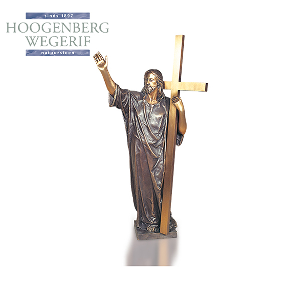 Brons Christus met kruis