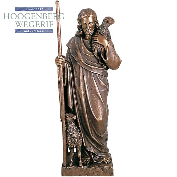 Goede Herder, bronzen grafdecoratie