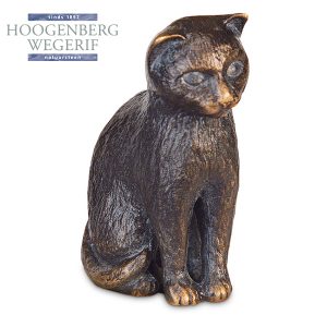 Grafdecoratie kat brons