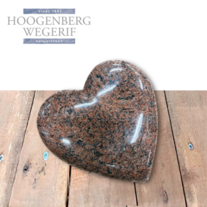 Bijzetsteen hart Multi Color rood