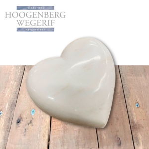 Bijzetsteen hart Guanxi white