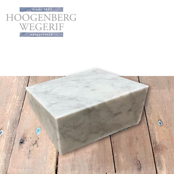 Bijzetsteen lessenaar wit marmer - Afbeelding 2