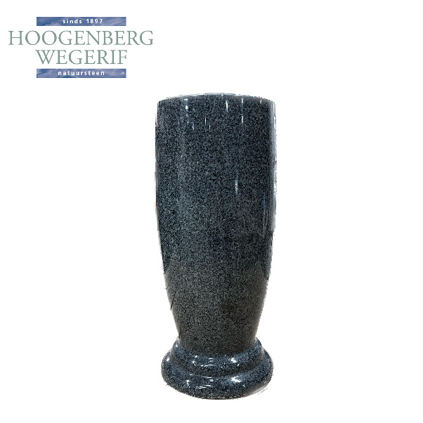 Ronde vaas grijs graniet - Afbeelding 3