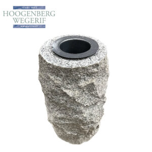 Ruwe grafvaas wit graniet