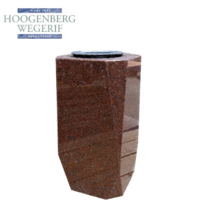 Grafvaas rood graniet gepolijst