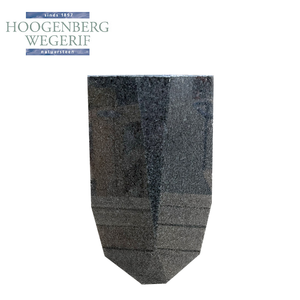Grafvaas grijs graniet gepolijst
