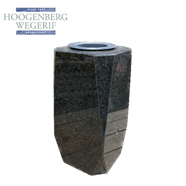Grafvaas donker graniet