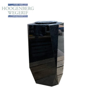 Grafvaas zwart graniet gepolijst