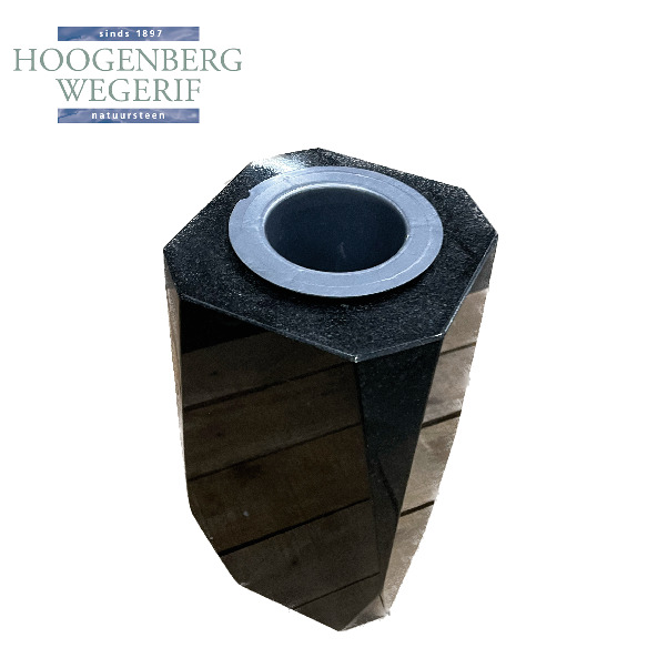 Grafvaas zwart graniet - Afbeelding 4