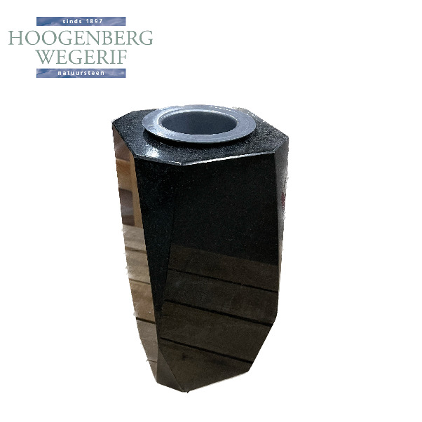 Grafvaas zwart graniet - Afbeelding 3
