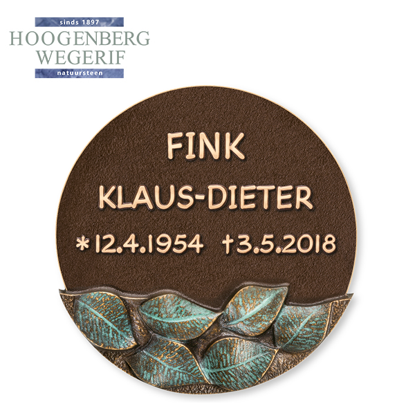 Tekstplaat met blaadjes