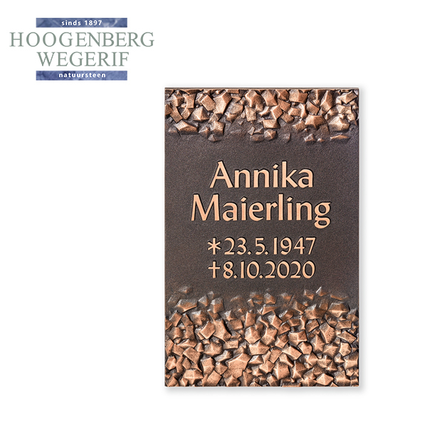 Tekstplaat met kristallen