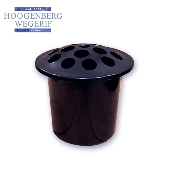 Inzetvaas aluminium met rozet