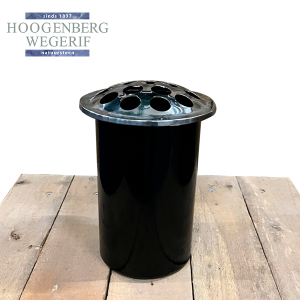 Aluminium inzetvaas met rozet