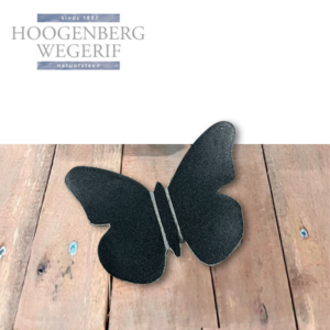 Vlinder zwart graniet