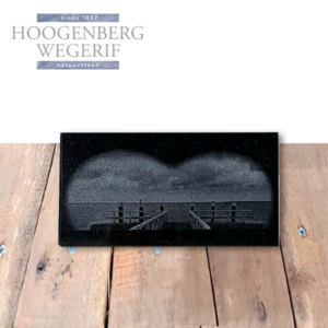 Zwart graniet bijzetsteen