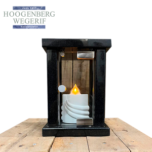 Zwart gepolijst graniet graflantaarn