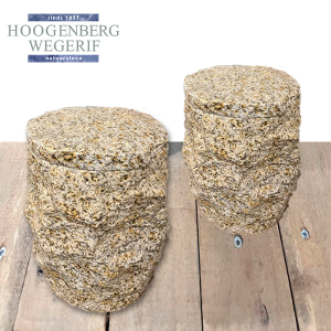 Ruwe urn chin ivory rond