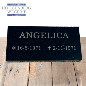 Bijzetsteen zwart graniet