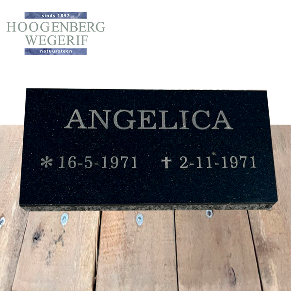 Bijzetsteen zwart graniet