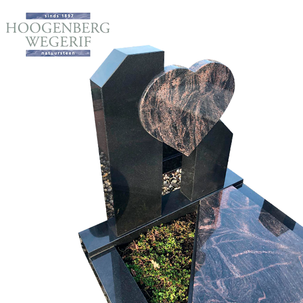 Aurora met zwart Graniet grafmonument - Afbeelding 2